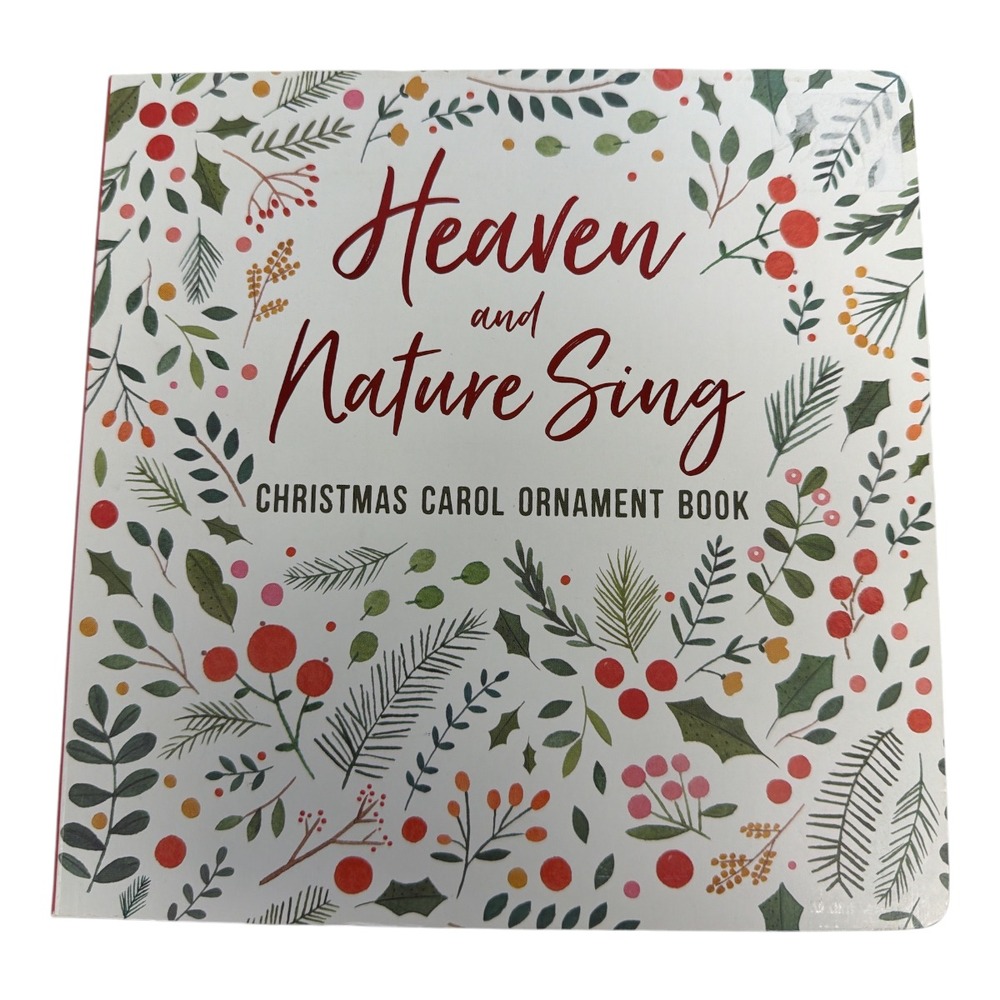 DaySpring Heaven and Nature Sing Christmas Carol Ornament Book Hardcover New